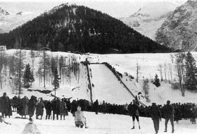 Skocznia Le Mont w Chamonix w 1924 roku